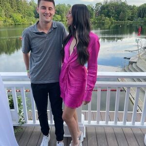 Vibrant Pink Long Sleeve Dress